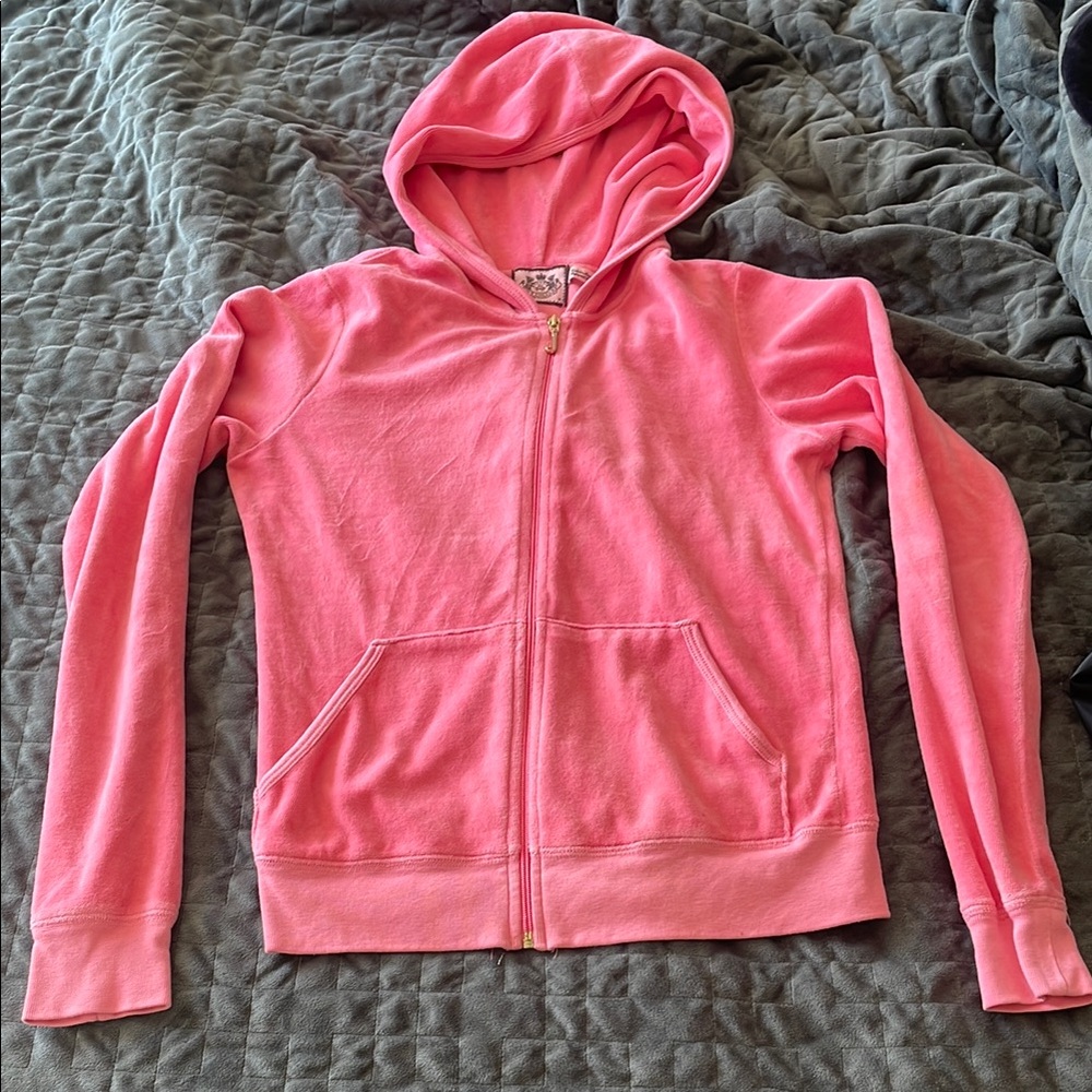 Juicy Couture Pink Velour Zip-Up Jacket